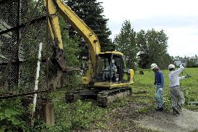 Construction of temporary school begins in Ikeda